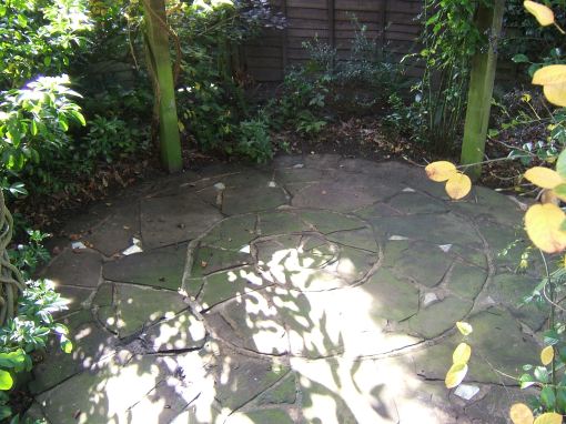 Pergola before pressure wash